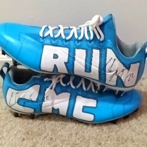 Autographed Christian McCaffrey cleats